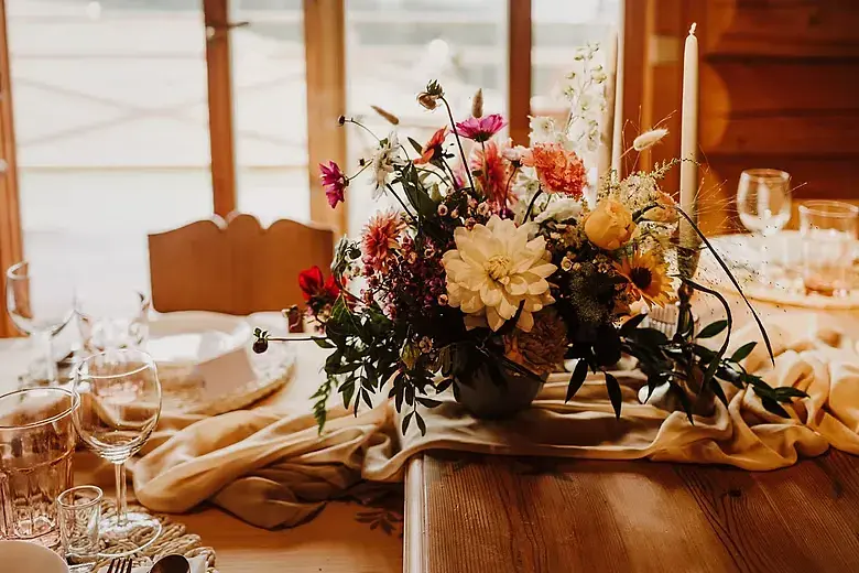 Bieżnik cappuccino, szyfonowy