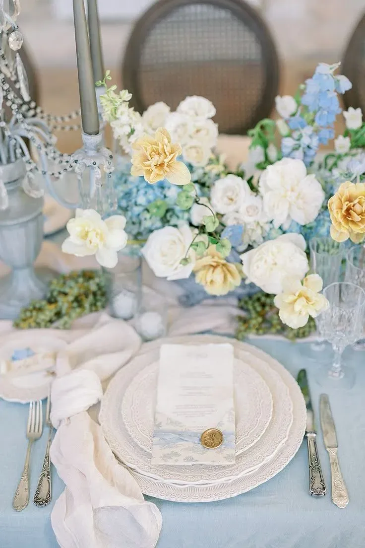 Obrus prostokątny, błękitny - zdjęcie 2