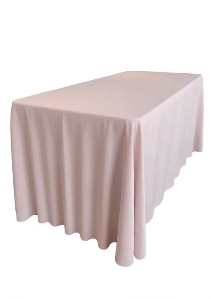 Obrus prostokątny, pudrowy róż - zdjęcie 2