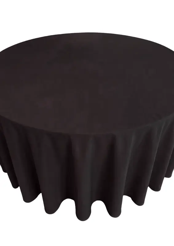 Obrus okrągły, czarny
