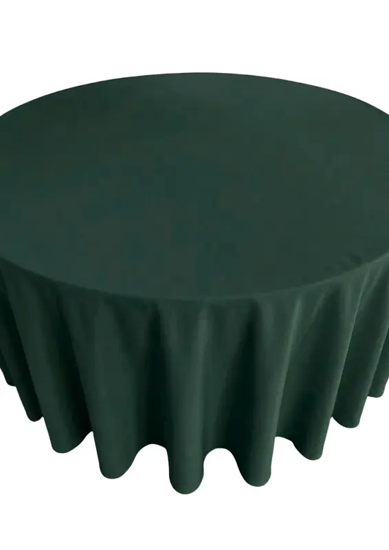 Obrus okrągły, butelkowa zieleń