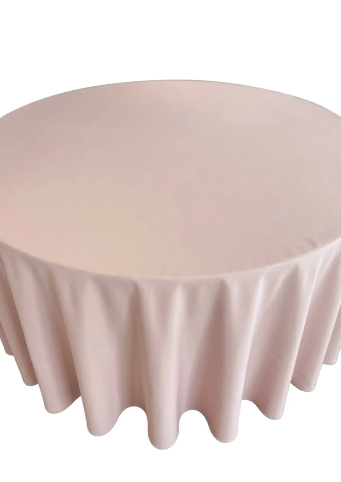 Obrus okrągły, brudny róż - zdjęcie 2