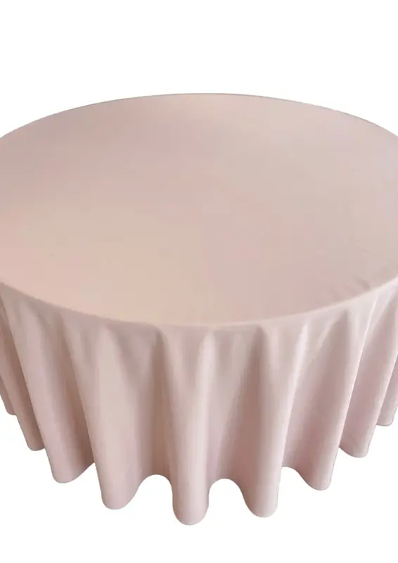 Obrus okrągły, brudny róż