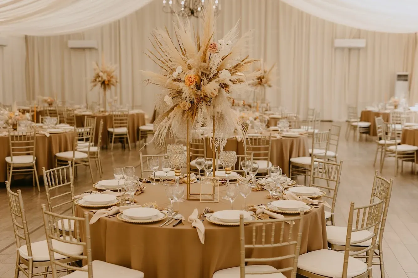 Obrus okrągły, brązowy - zdjęcie 2