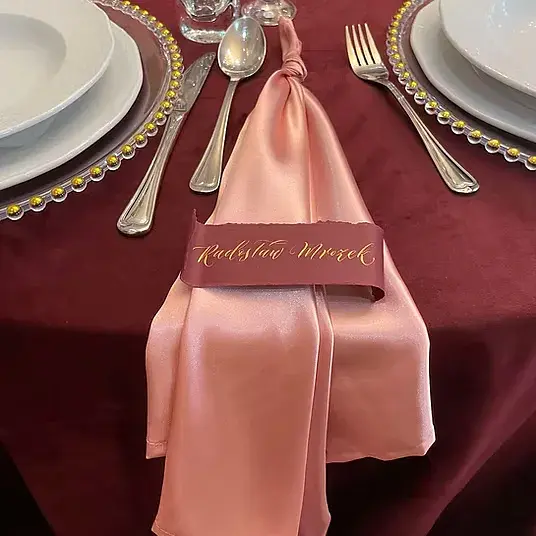 Serwetka satynowa, różowa