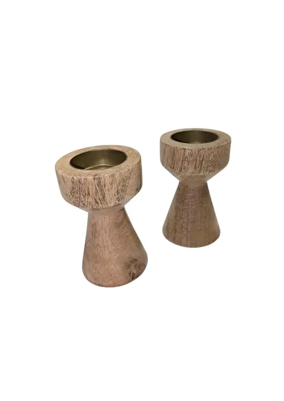 Świecznik drewniany, tealight