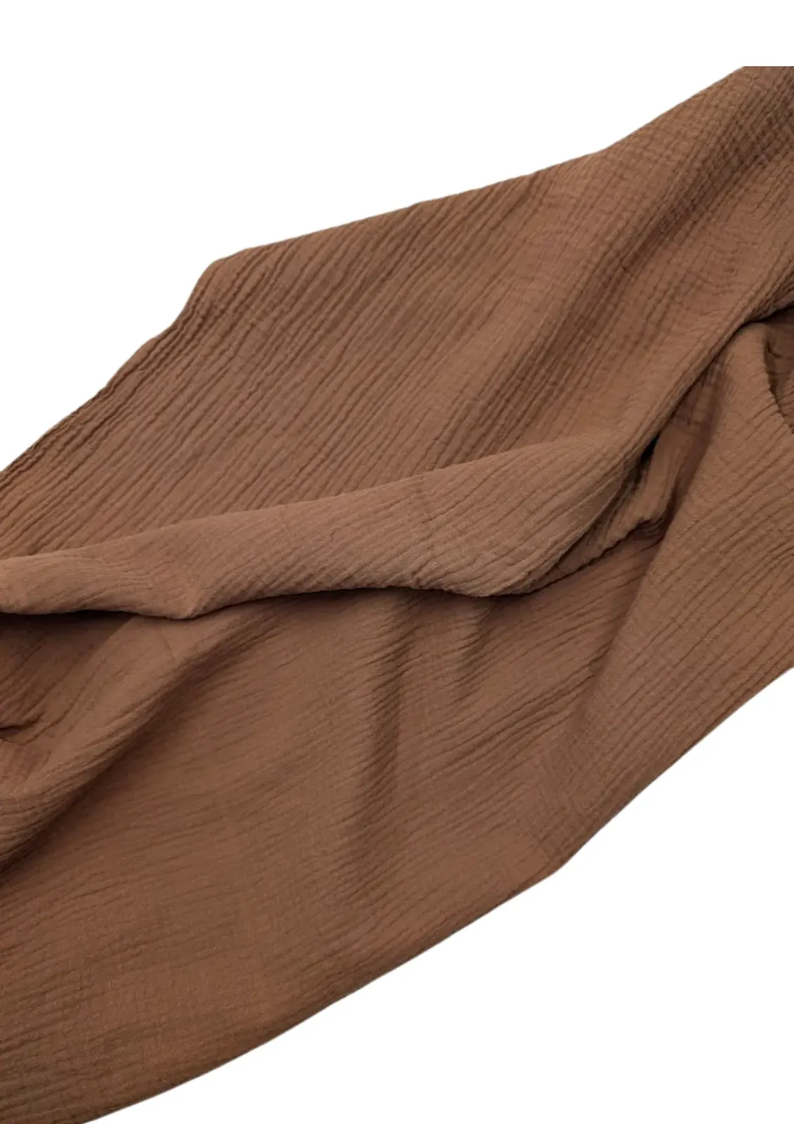 Bieżnik muślinowy czekoladowa terracotta - zdjęcie 3