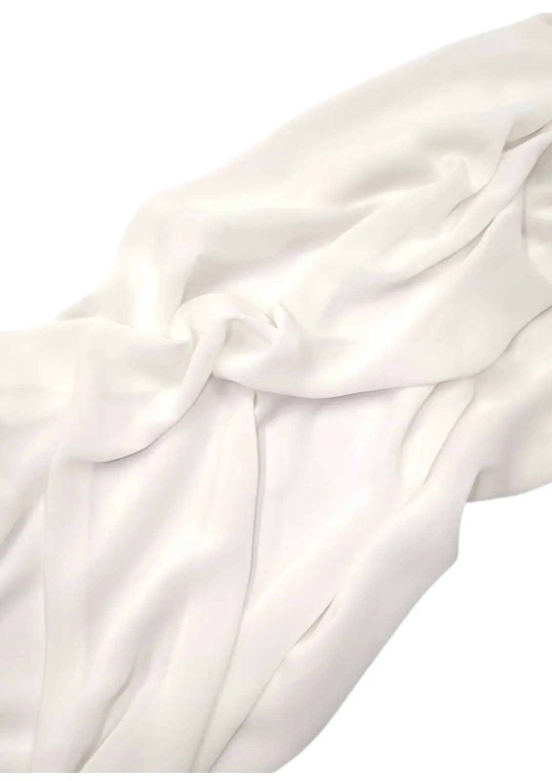 Bieżnik biały, szyfonowy - zdjęcie 2