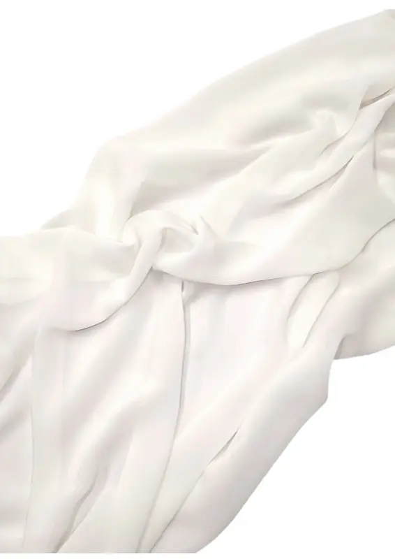 Bieżnik biały, szyfonowy