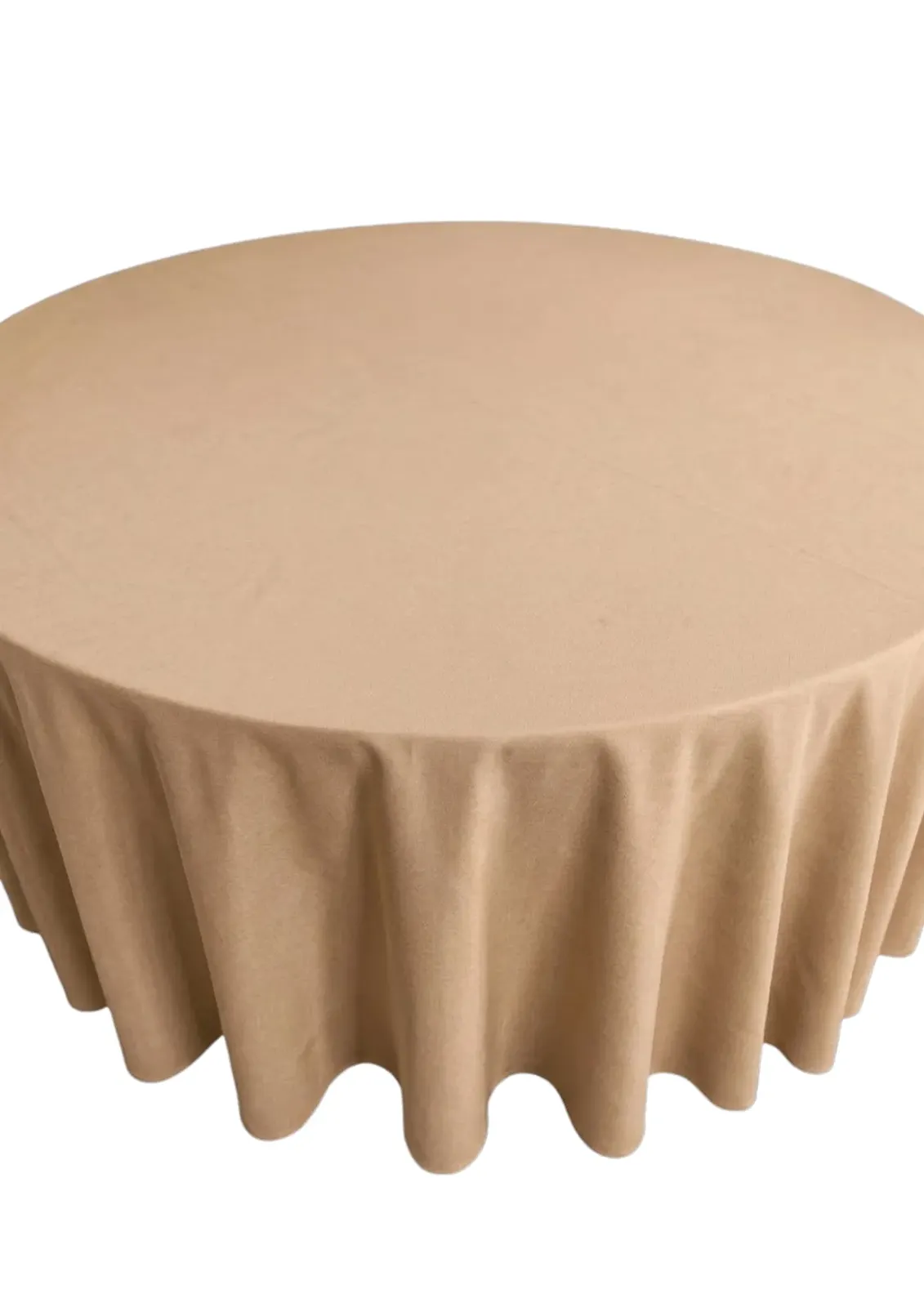 Obrus okrągły, brązowy - zdjęcie 5