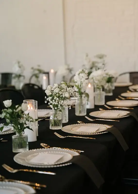 Obrus prostokątny, czarny