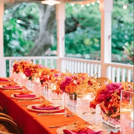 Obrus prostokątny, pomarańczowy