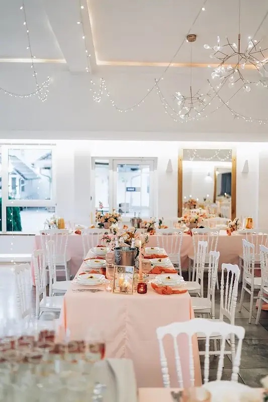 Obrus prostokątny, pudrowy róż