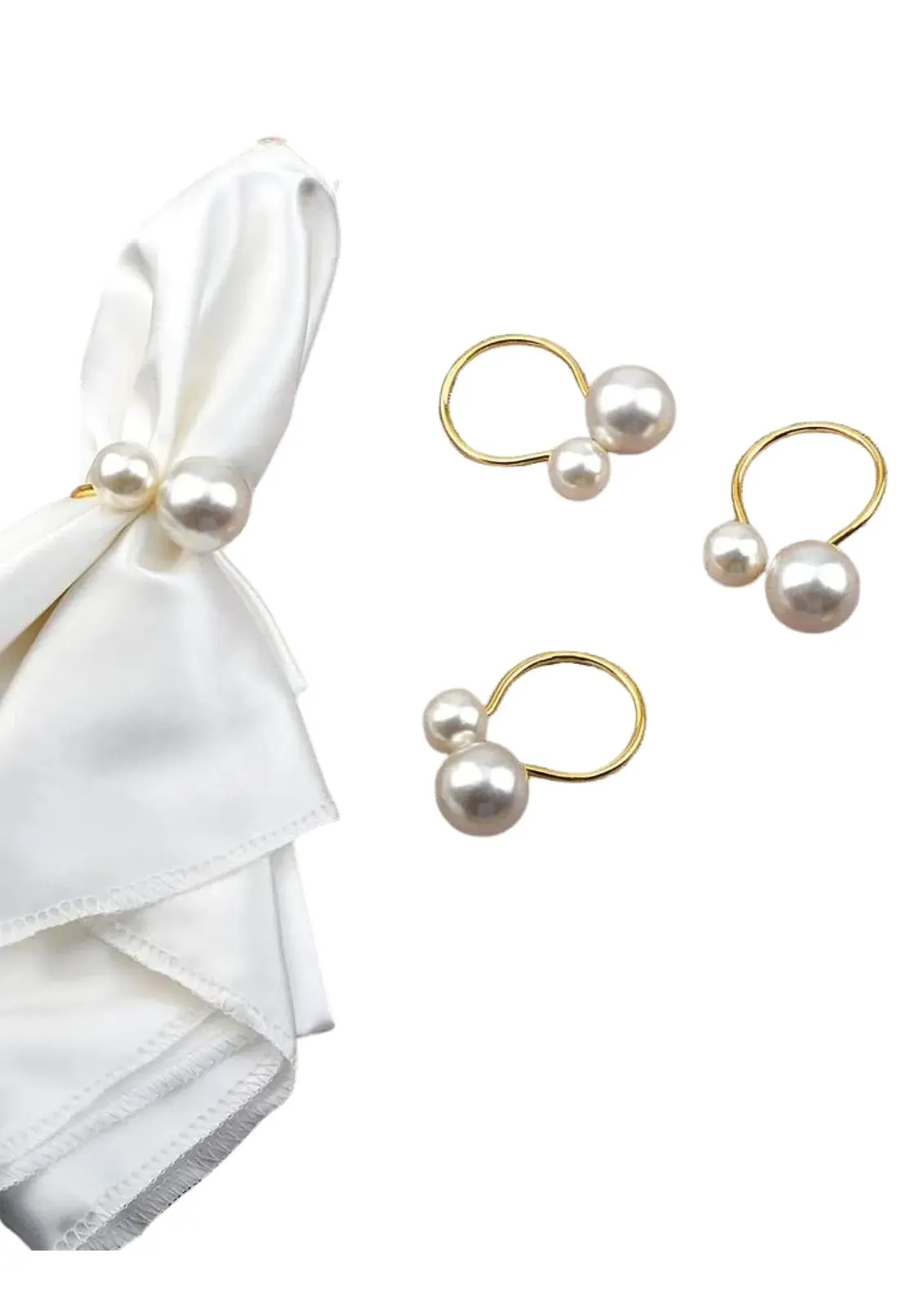 Obrączki na serwetki pereła - zdjęcie 2