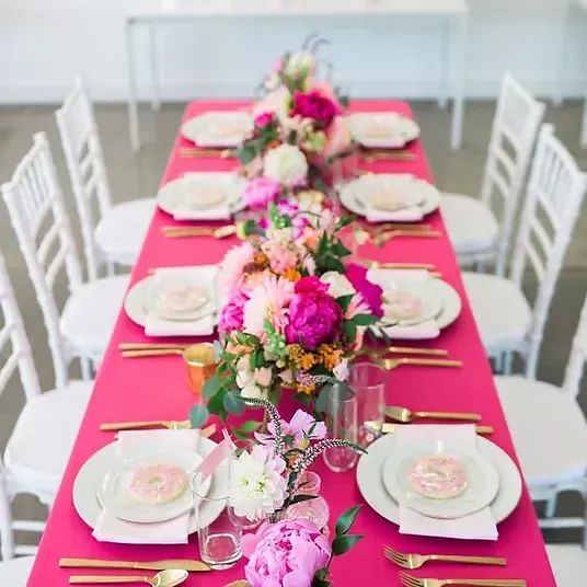 Obrus prostokątny, viva magenta, fuksja