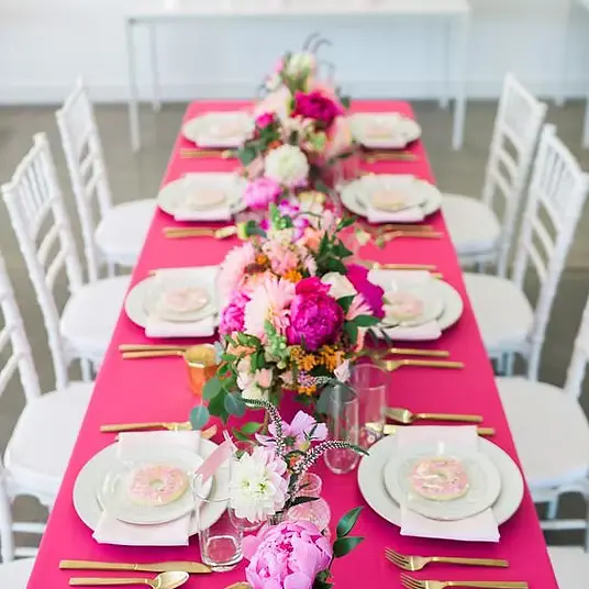 Obrus prostokątny, viva magenta, fuksja