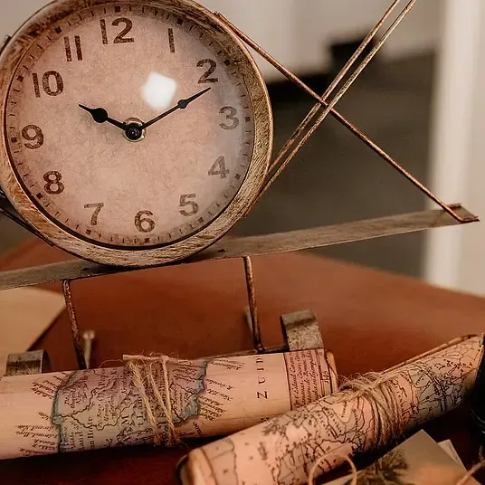 Samolot vintage zegar