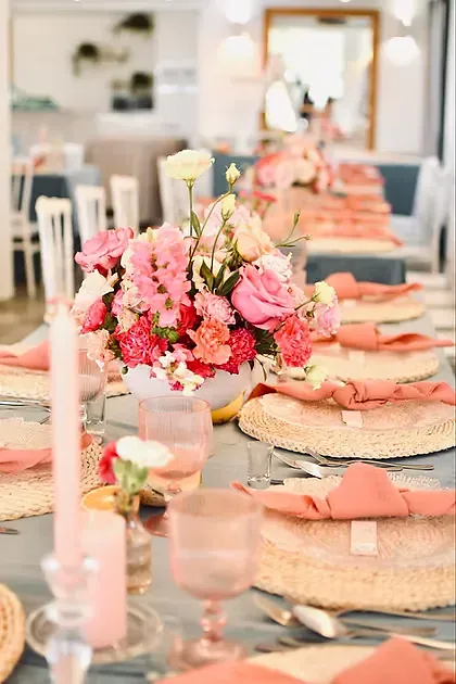 Serwetka muślinowa, koral zgaszony - zdjęcie 2