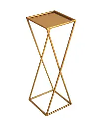 Stojaki geometryczne złote, na skos