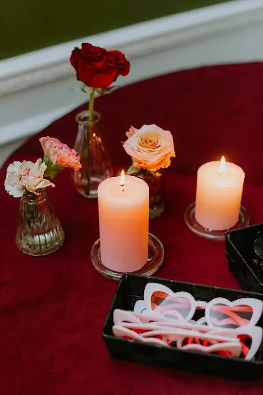 Szklana podstawka pod świece, szklane