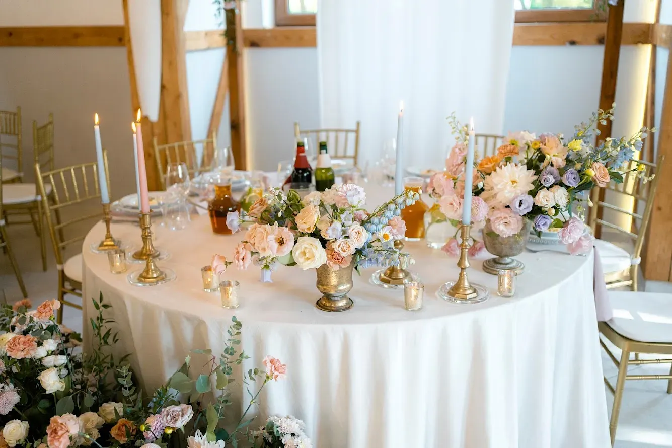 WELUROWY obrus okrągły ecru - zdjęcie 2