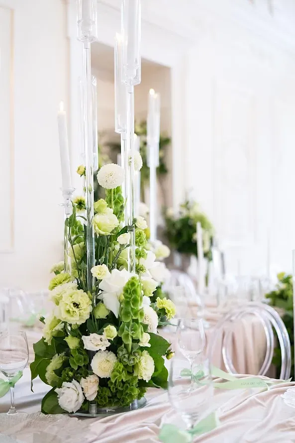 Świecznik akrylowy 5ramienny+zestaw ŚWIEC - zdjęcie 2