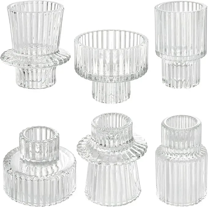 Świecznik kryształowy dwustronny