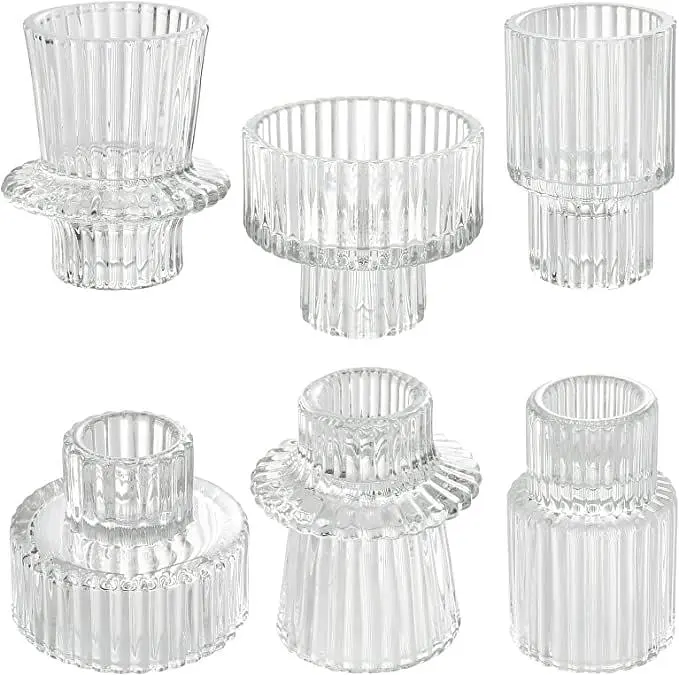 Świecznik kryształowy dwustronny