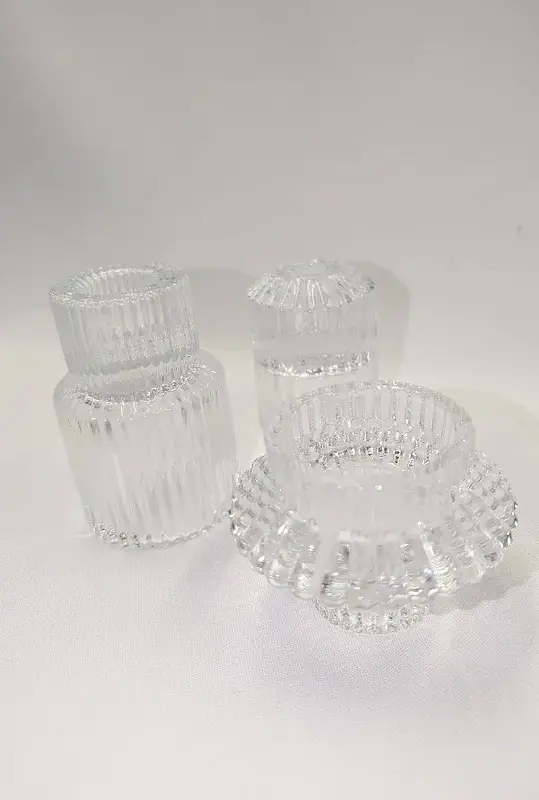 Świecznik kryształowy dwustronny