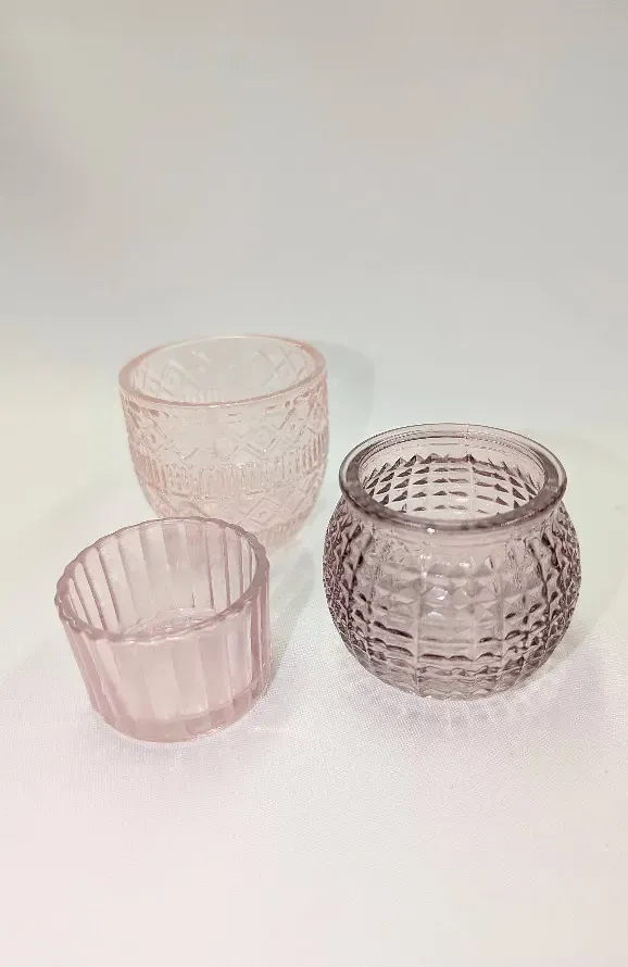 Świecznik tealight różowy